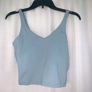 blue gymshark workout crop top